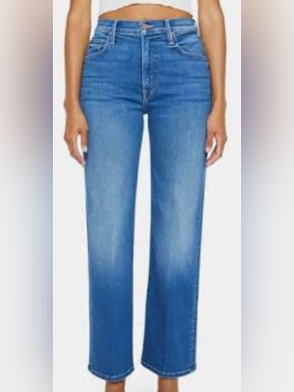 MOTHER Jeans The Rambler Zip Flood High-Rise Denim | Nip it in the Bud | Size 27